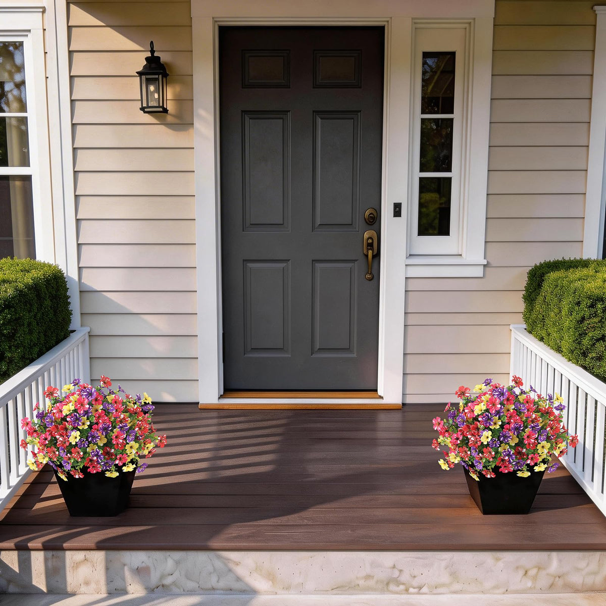 GLIDLION sun and rain resistant topiary, long-lasting color in any season.