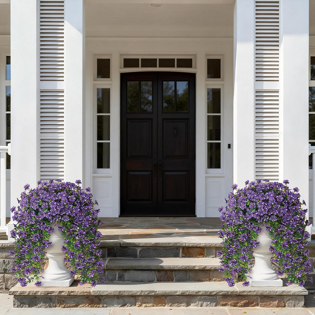 GLIDLION eucalyptus leaves accents accompany blooms for lush outdoor ambiance.