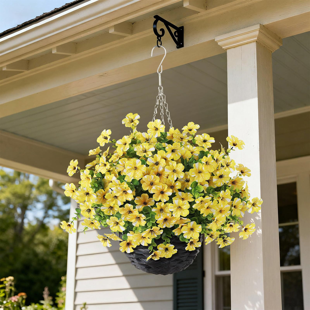 GLIDLION hanging basket 22in by 18in, assembled and ready to hang