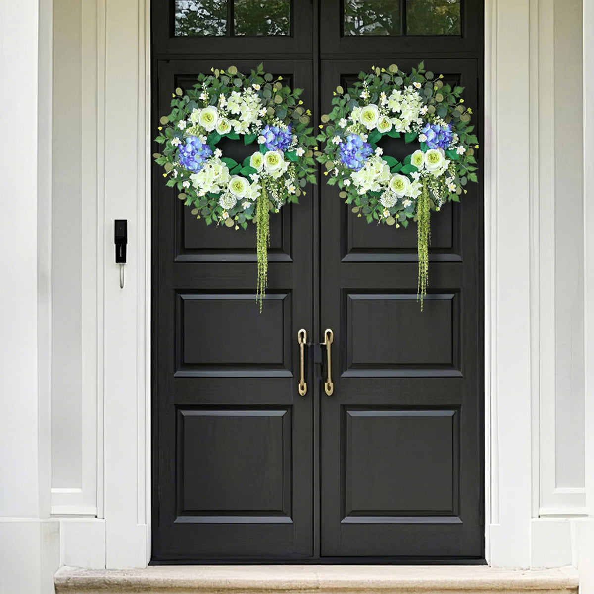 GLIDLION wreath on window display adds nature-inspired elegance.