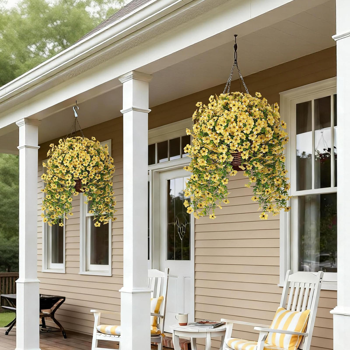 GLIDLION outdoor faux flowers engineered for sun resistance and waterproof performance.
