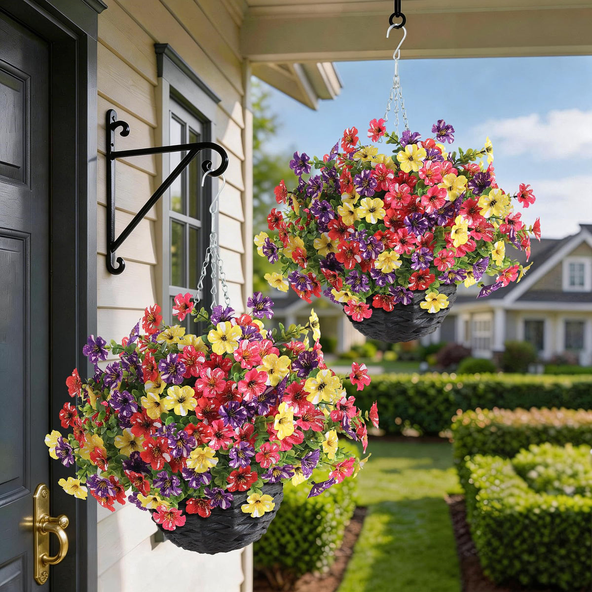 GLIDLION eye-catching two-planter display adding color to any space.