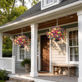 GLIDLION silk morning glory blooms resist sun and weather for lasting color.