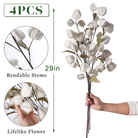 GLIDLION silk and foam physalis branch, realistic texture for maintenance-free decor.