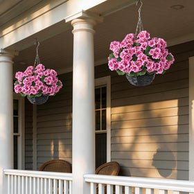 GLIDLION UV-resistant silk geraniums stay vibrant in sun.