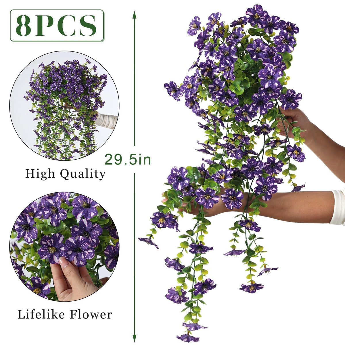 GLIDLION waterproof faux flowers resist sun and rain for year-round decor.