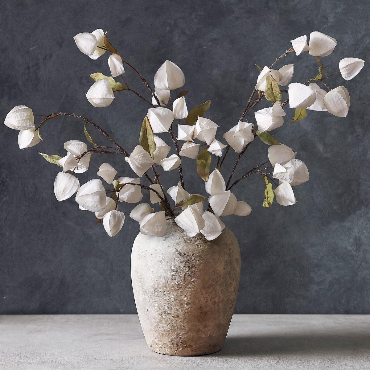 GLIDLION wedding and party physalis branch, cream, elegant centerpiece accent.