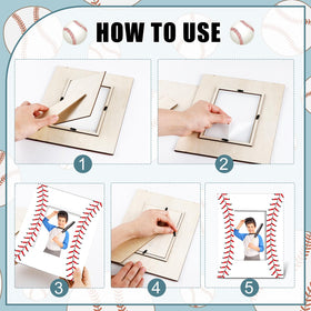 GlikCeil wooden frame back stand enables flexible horizontal or vertical display
