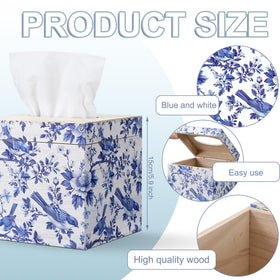 GlikCeil wooden tissue box cover 6x6x6 securely hides standard boxes.