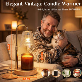 Glimra dimmable candle warmer showing adjustable brightness for mood lighting.