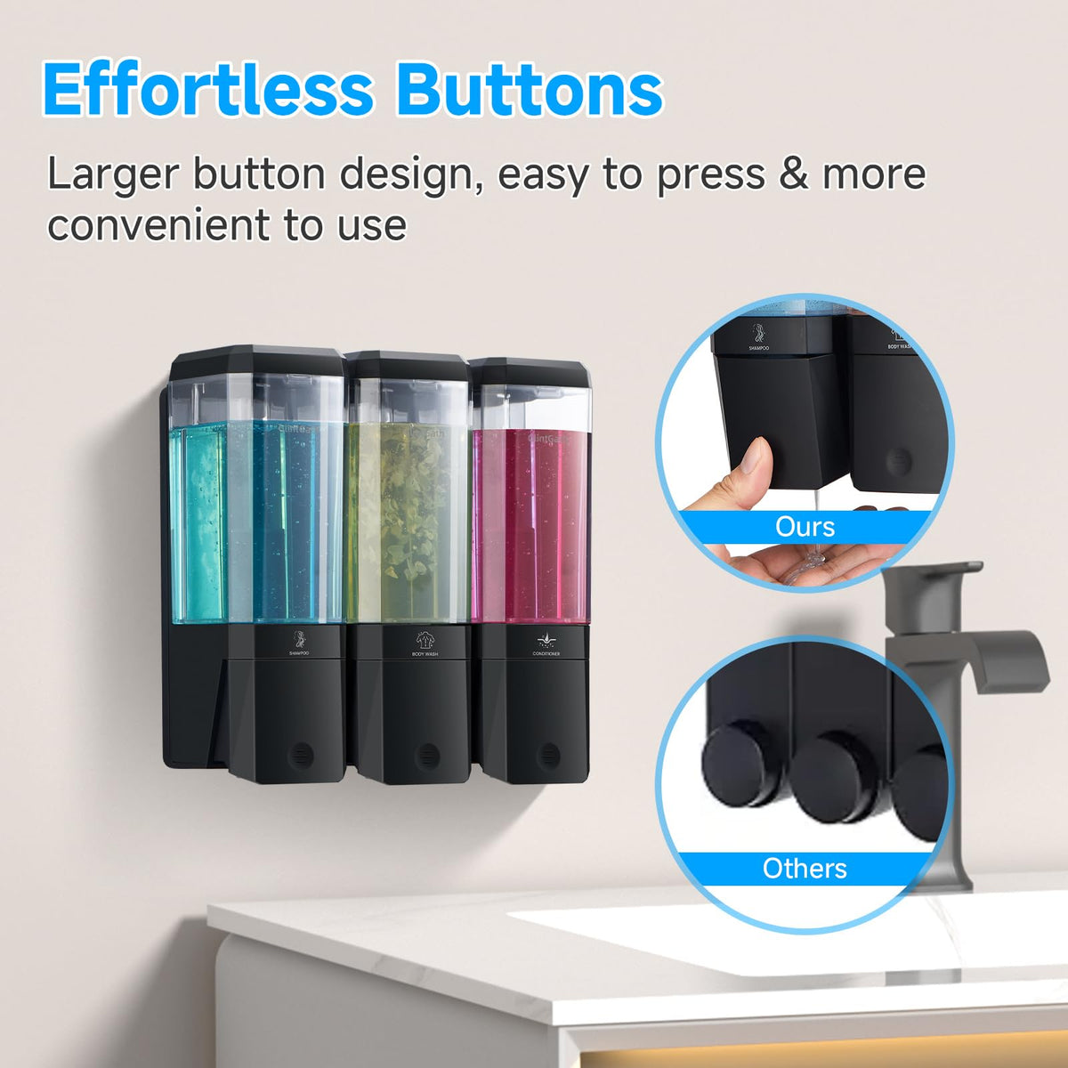 GlintGath large-capacity display reduces refills in busy spaces.