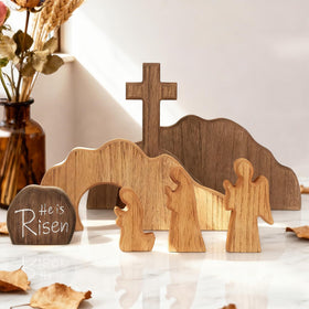 Glintoper empty tomb easter scene – detailed tomb and cross display for home prayer spaces