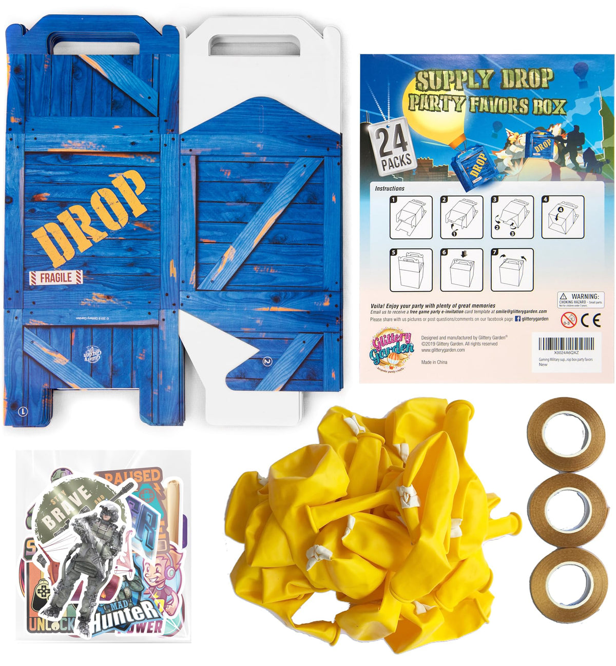 Glittery Garden game party balloons 10 inch add bright color to gaming themed celebrations.