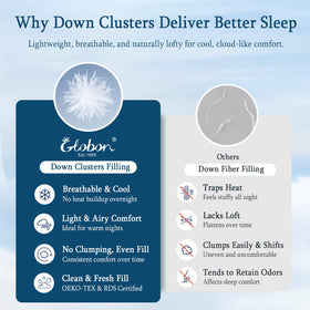 Globon certifications - OEKO-TEX and DOWNPASS verified.