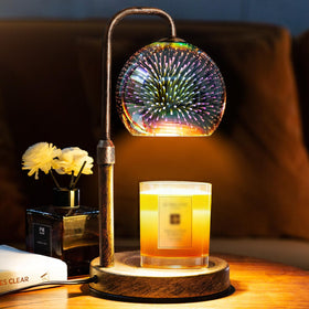Glocusent Candle Warmer Lamp with 3D globe for even fragrance distribution