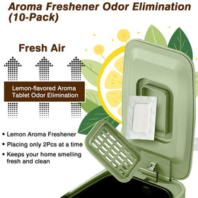 GloDeals embossed metal surface trash bin adds vintage style and easy cleaning.