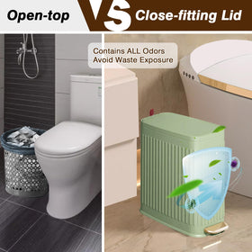 GloDeals removable inner bucket simplifies bag changes and waste disposal.
