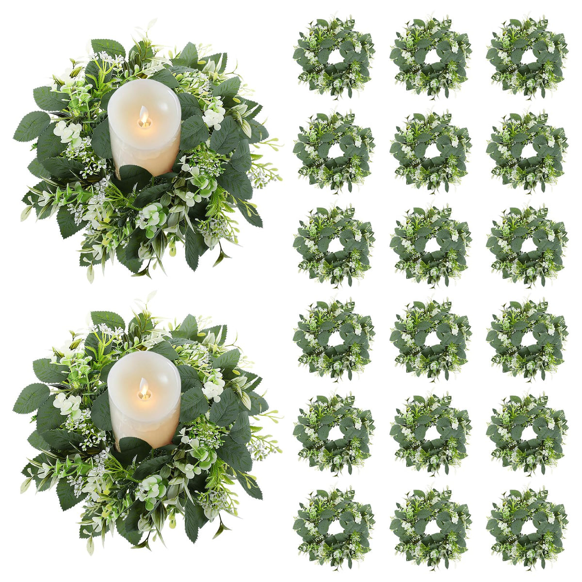 GLOMAXLY artificial eucalyptus wreath 25cm diameter ideal for versatile decor