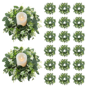 GLOMAXLY artificial eucalyptus wreath 25cm diameter ideal for versatile decor