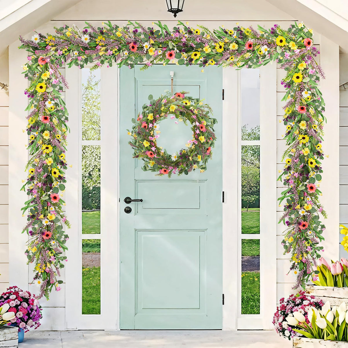 GLOMAXLY elegant artificial garland for festive tables and arches.