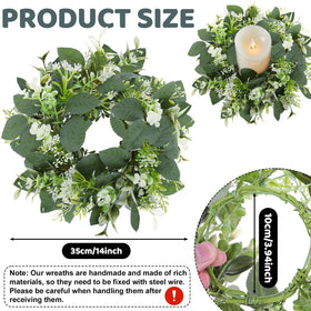 GLOMAXLY greenery wreaths with white blooms add a natural accent to centerpieces