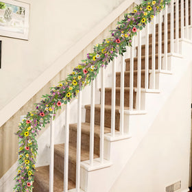 GLOMAXLY indoor-outdoor floral vine for windows, arches, and mantels.