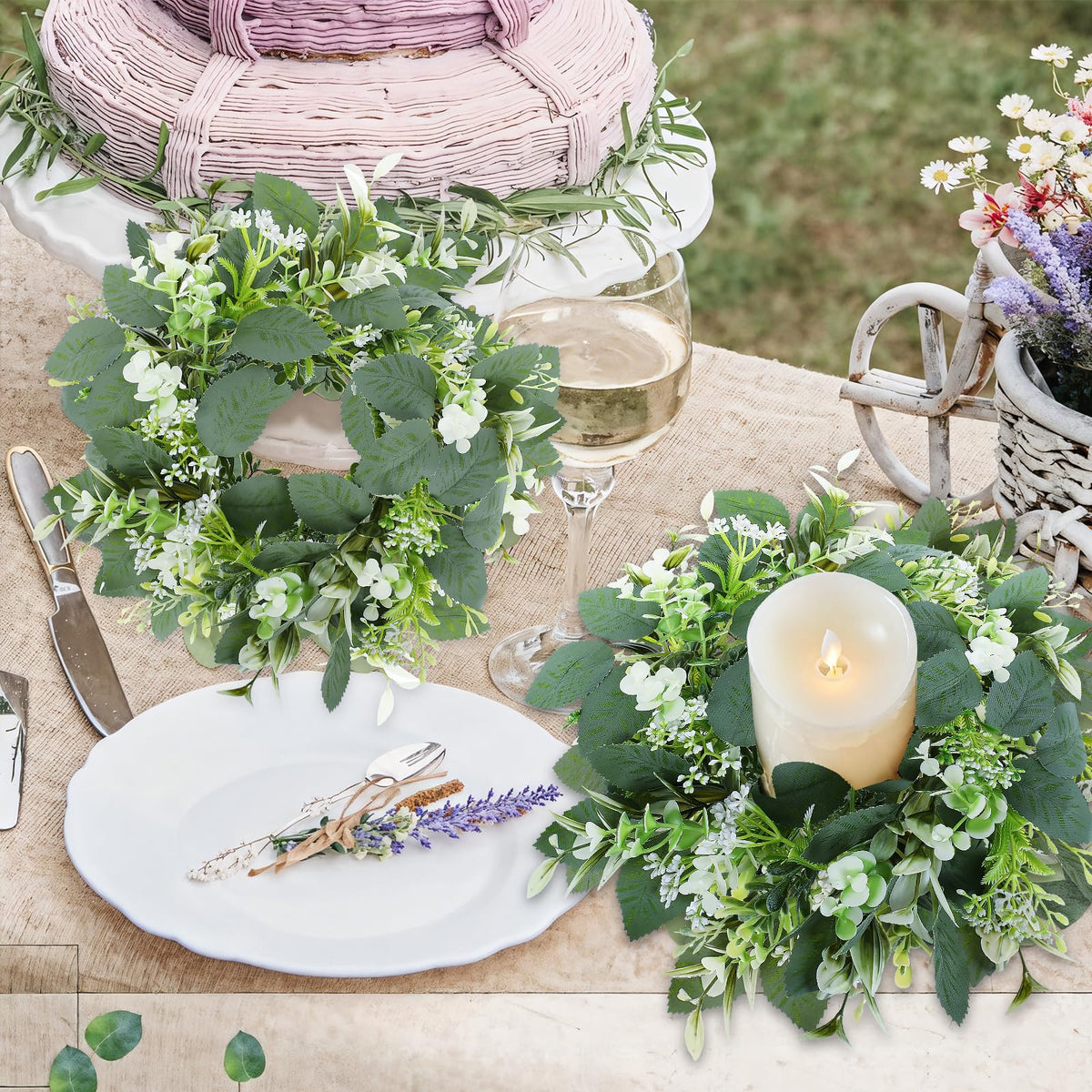GLOMAXLY hanging wall wreath suitable for rustic settings