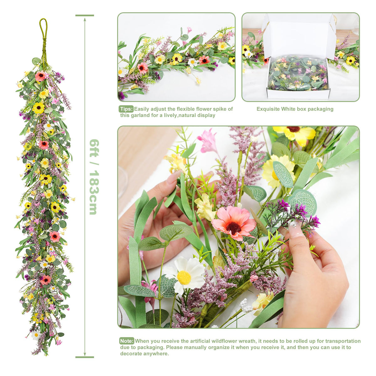 GLOMAXLY garland showcases eucalyptus leaves for natural, versatile styling options.