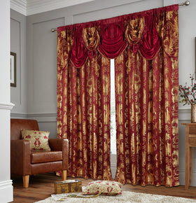 GLORY RUGS curtain tassels burgundy gold provide elegant detailing.