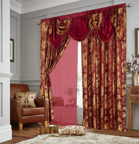 GLORY RUGS rod pocket curtain demonstrates easy hanging on one rod.