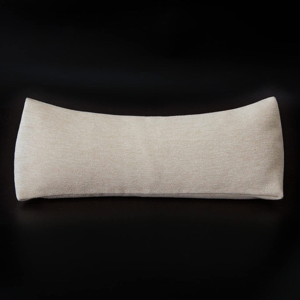 GLORY SEASON buckwheat neck pillow cover in beige, showcasing durable, breathable fabric.
