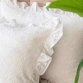 GLORY SEASON champray fabric close-up showing heavy weave for durability.