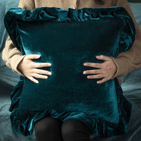 GLORY SEASON velvet fabric closeup shows luminous sheen and durable texture.