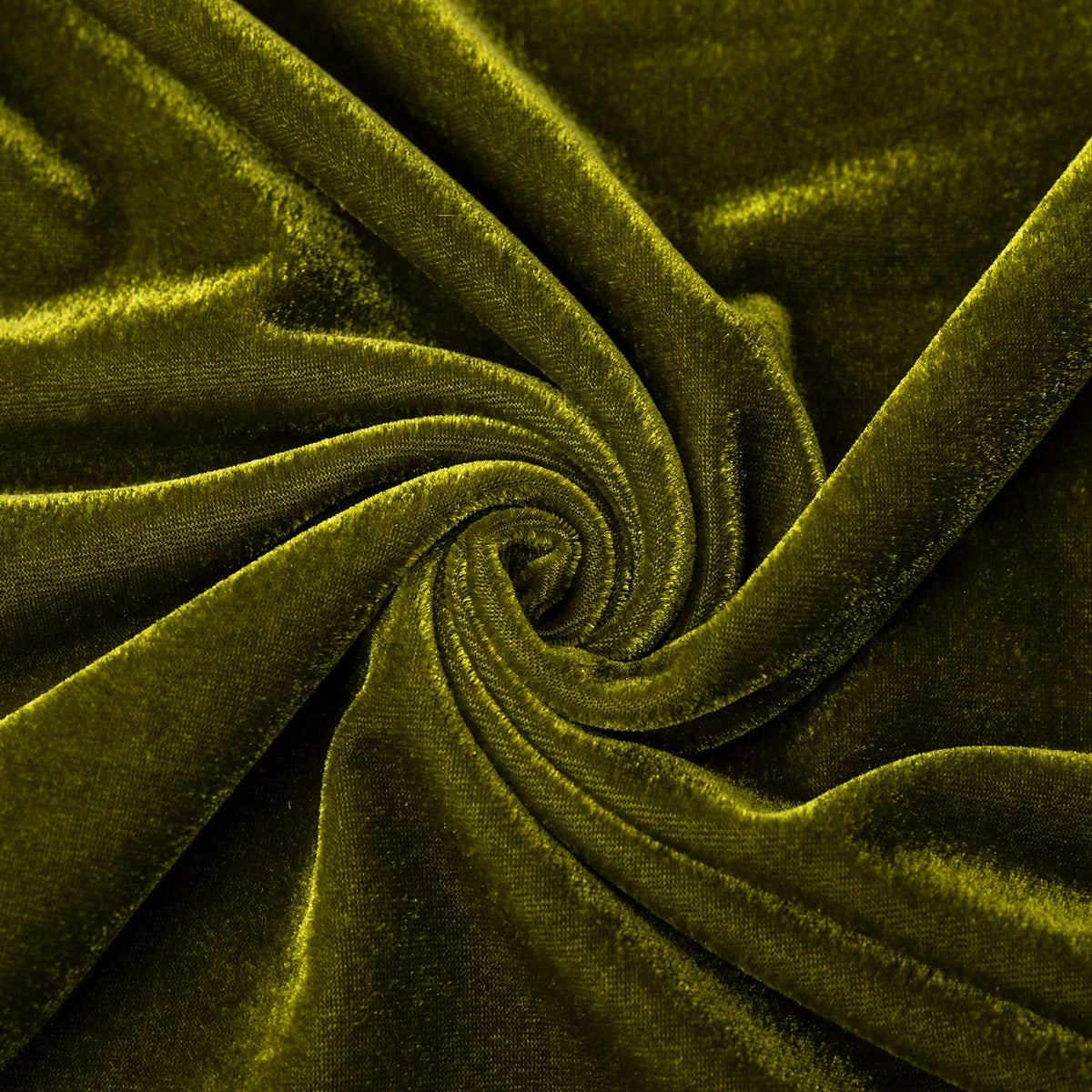 Glory Season velvet pillow cover in olive green, fabric texture and color depth.