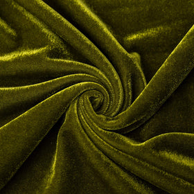 Glory Season velvet pillow cover in olive green, fabric texture and color depth.