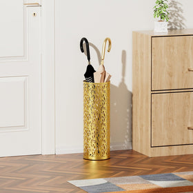 Gloserin metal umbrella stand with rust-resistant coating, durable look for a living room corner