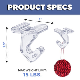 GlossyEnd pack of 100 ceiling hooks, ideal for hanging cords and small decor.