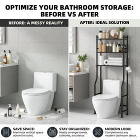 GloTika includes side hooks and roll holder for extra hanging space