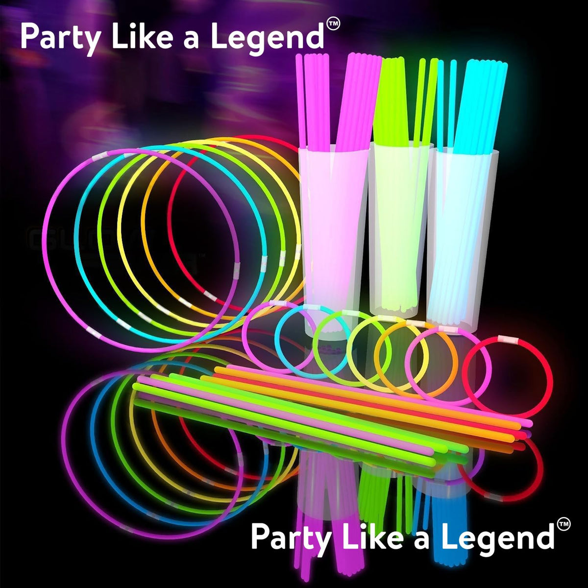 Glow Fever connectors shown for linking glow sticks