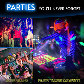 Glow King bachelorette party confetti boosts photo moments.