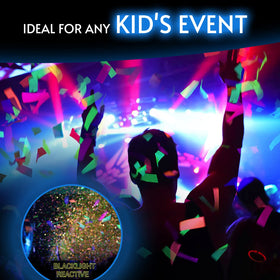 Glow King New Year confetti decor enhances celebrations.