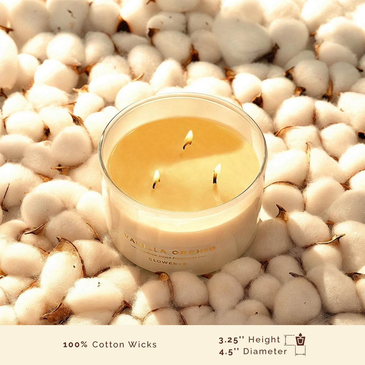 Candle with natural soy wax for a clean burn and minimal fumes.