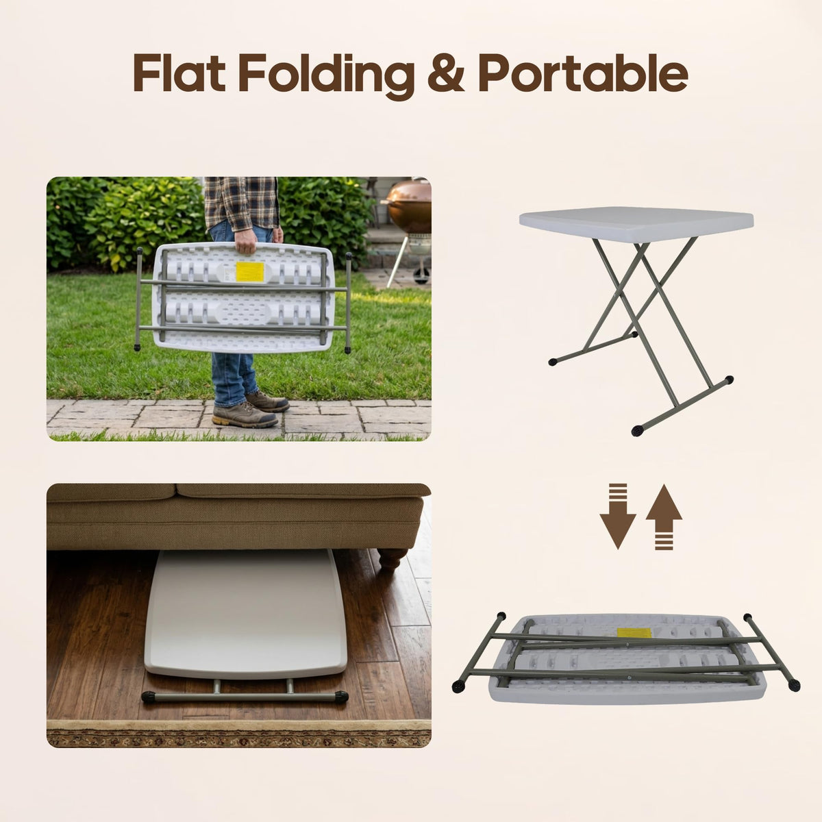 GlowitLian folds flat for under-sofa storage and car trunks.