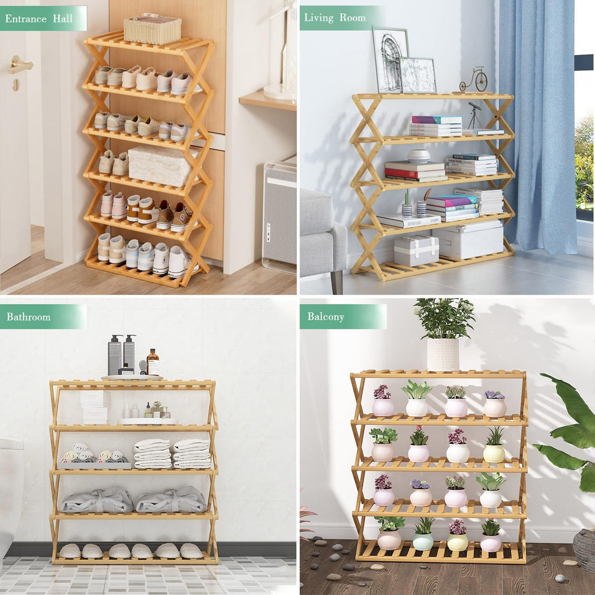 Glsety 6-tier rack demonstrates versatile, durable storage.