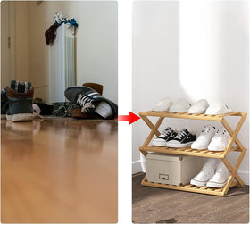 Glsety shoe rack displays and organizes shoes neatly