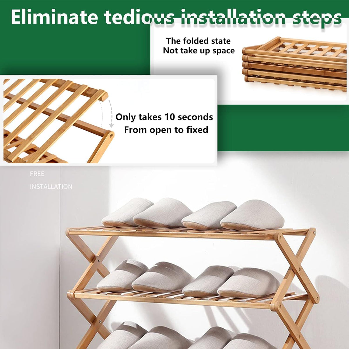 Glsety 3-tier rack with integrated frame provides strong support
