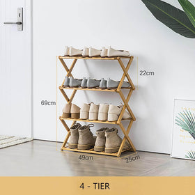 Glsety bamboo shoe rack frame closeup highlights durable construction and smooth surface.