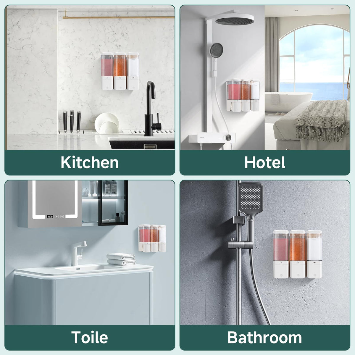 Glumzrk 3 chamber design with lock for safety in rental bathrooms