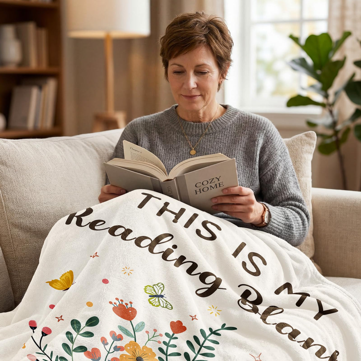 Glydein cozy reading companion for relaxing on the sofa.