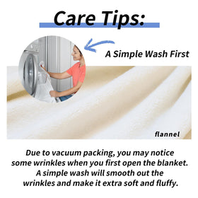 Glydein vacuum-packed blanket with wrinkles easing after washing.